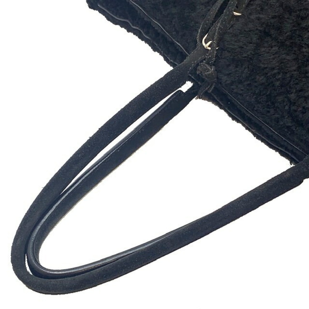 Balenciaga Paper Tote Bag Black Shearling Leather - Picture 10 of 10
